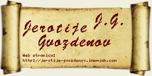 Jerotije Gvozdenov vizit kartica